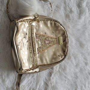New mini gold backpack purse